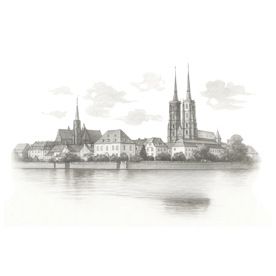 panorama wrocławia bez tła